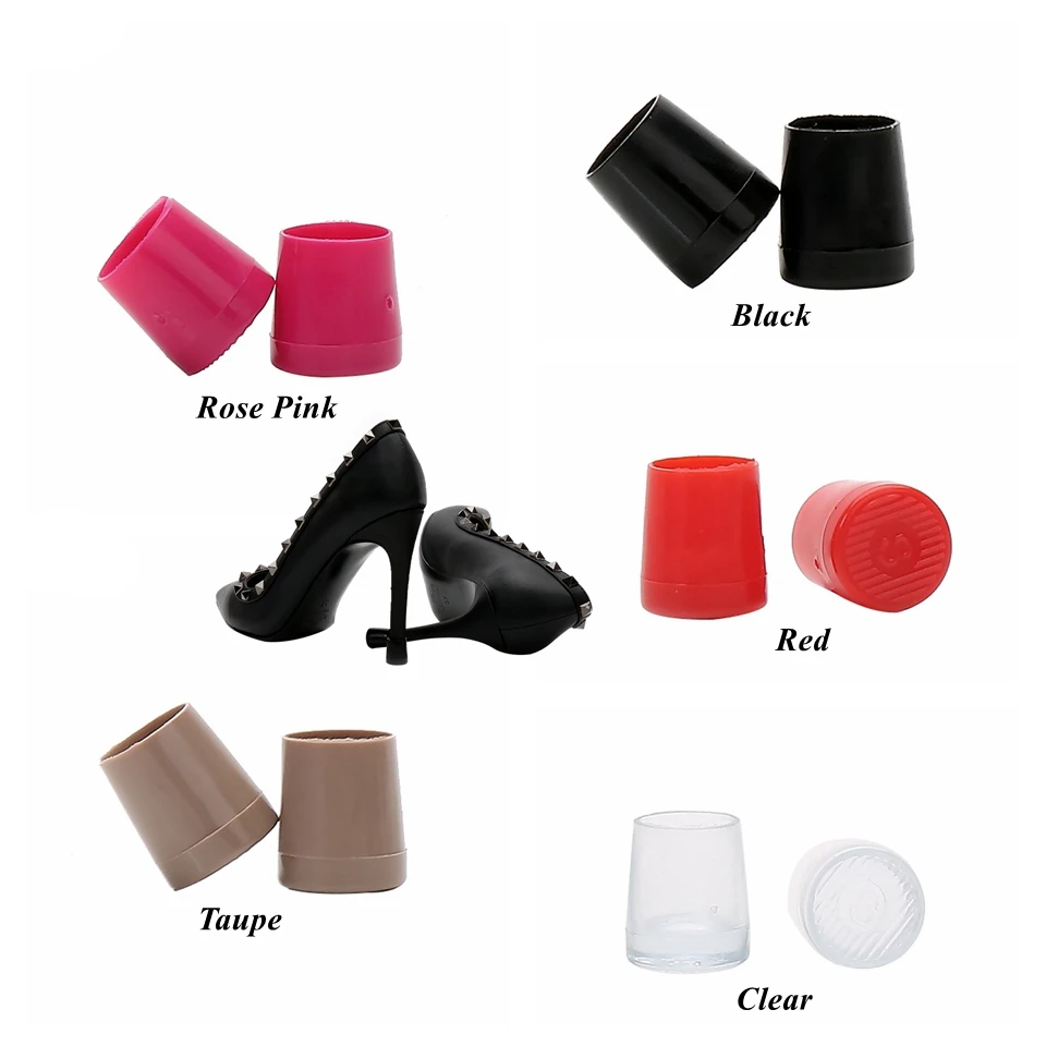 200 Pairs /Lot Heel Protectors High Heeler Stiletto Shoe Covers Cap Heel Stoppers Antislip Heel Replacement Bridal Wedding Party