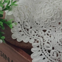 guipure lace fabrics 9cm cotton lace trim water soluble lace embroidered dress accessory diy handmade black lace fabric cheap