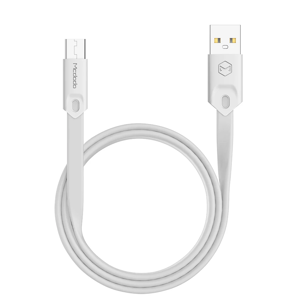 Mcdodo Micro USB кабель для быстрой зарядки Android USB кабель для передачи данных 0,25 м 1 м 5 в А для samsung htc HUAWEI Xiaomi кабель для мобильного телефона - Цвет: White