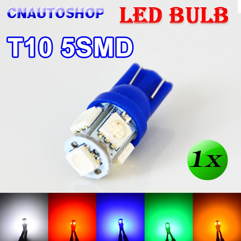 Бегемот 1 X T10 5SMD светодиодный светильник 168 194 W5W Автомобильные фары 5050 SMD