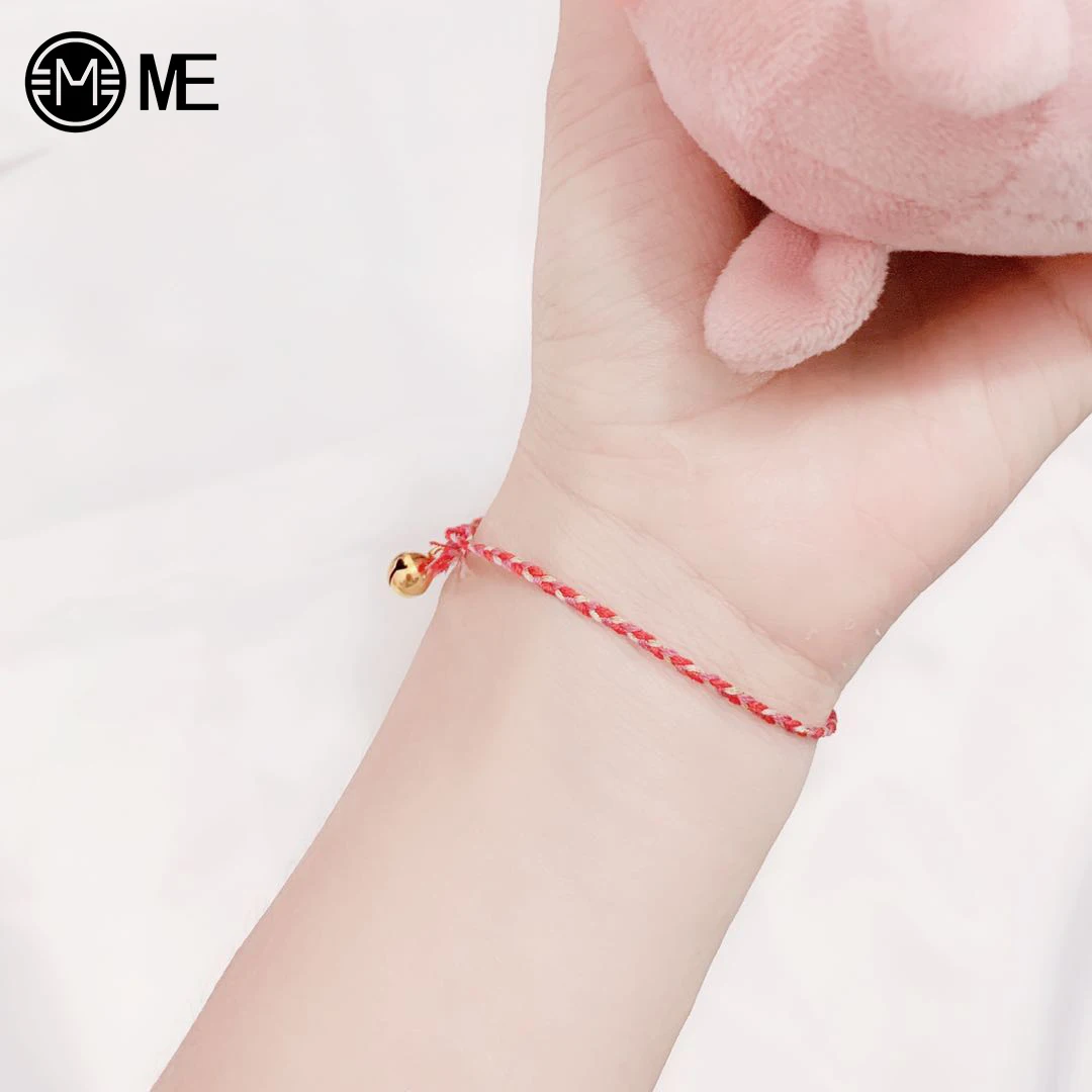 MIVE Новый тибетский цветной веревочный браслет с золотым колокольчиком для
