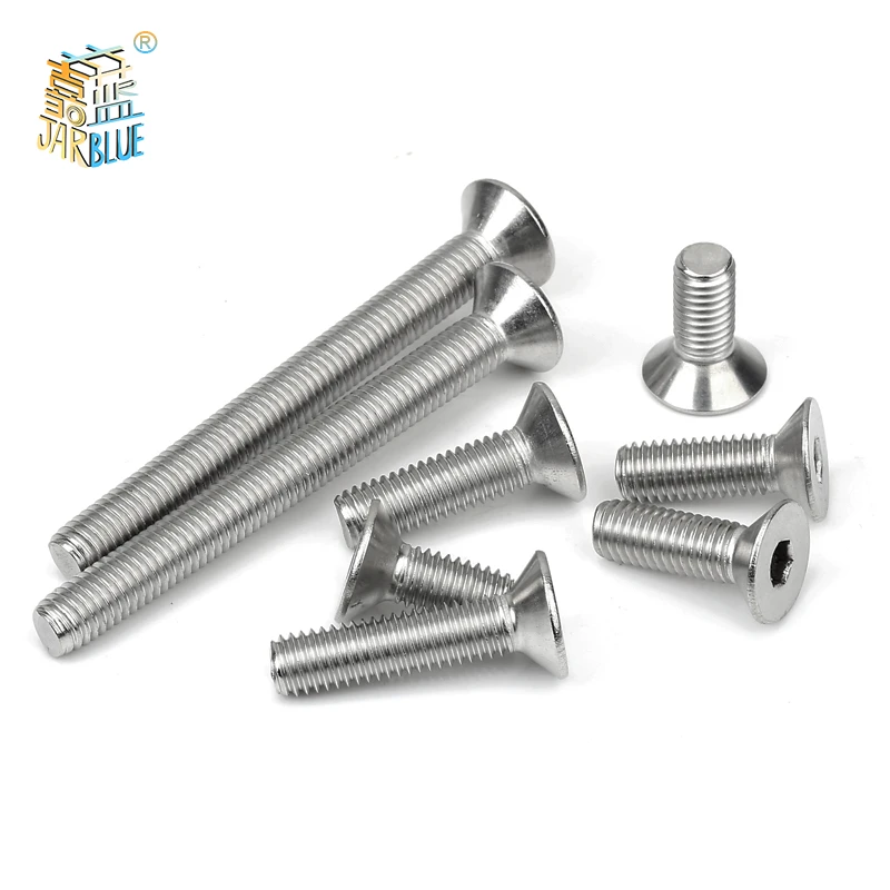 Stainless Steel 304 or Black M2-M6 Hex Socket Flat Countersunk Head Screw with Allen Key Head, sold in quantities of 5-50, Din7991 compliant image 3