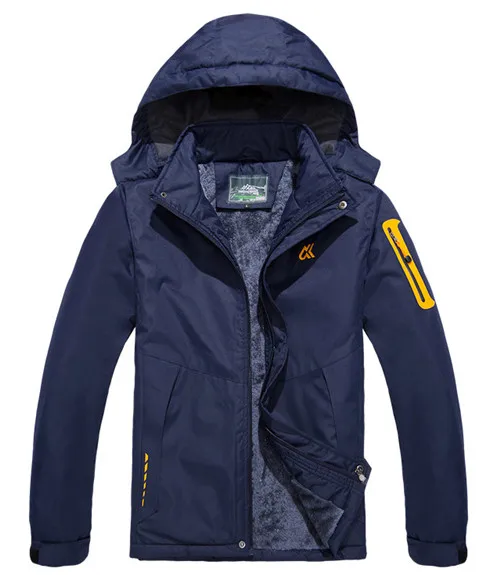 men navy blue Размер M-6XL 7XL, мужская зимняя куртка с меховым воротником и капюшоном, новинка, теплая утолщенная парка, мужская куртка и пальто, ветрозащитная Мужская парка casaco - Цвет: men navy blue