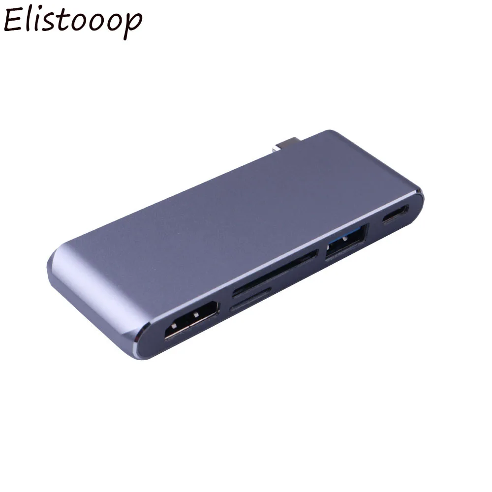 2018 алюминиевый концентратор USB C HDMI 4k Тип 3 0 разделитель адаптер TF Micro SD кардридер