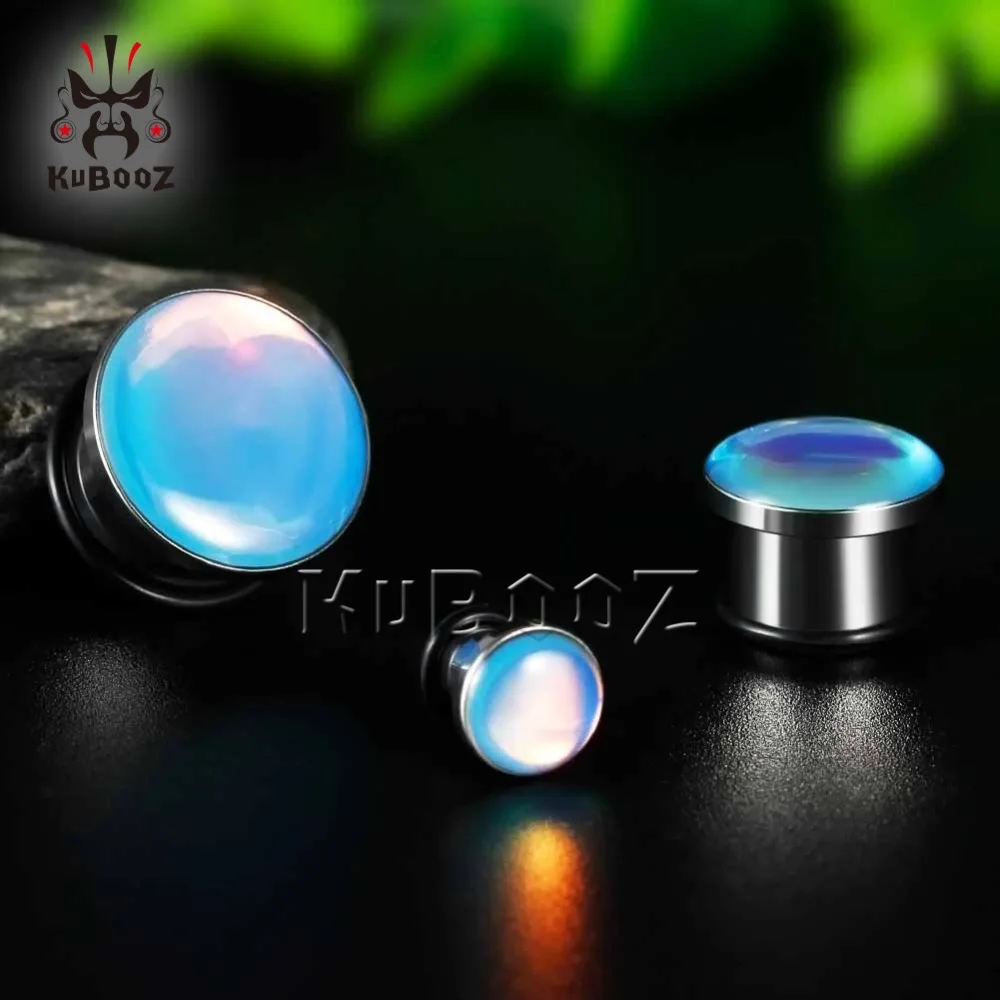 KUBOOZ из нержавеющей стали, тоннель для уха, пробки, измерительные приборы, растяжки, пирсинг, ювелирные расширители, модные серьги, 2 мм до 16 мм, 10 шт./лот