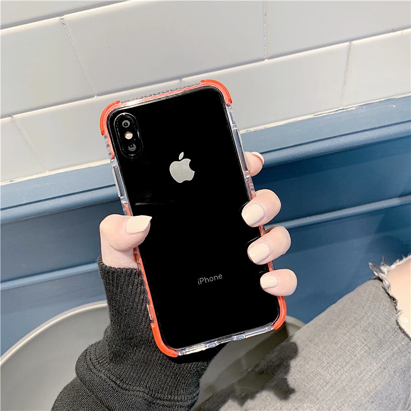 Прозрачный Жесткий ПК Противоударный бампер чехол для iPhone 7 Чехол 8 XR XS Max 8Plus