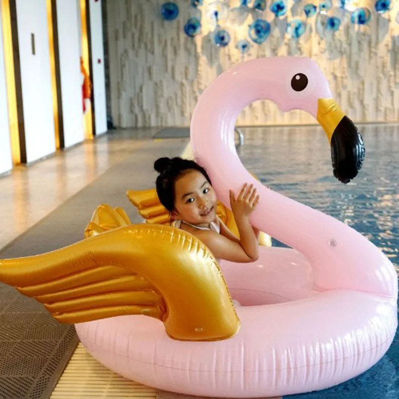 Надувной матрас для бассейна из ПВХ розовый и золотой цвета 130 см|Аксессуары| |