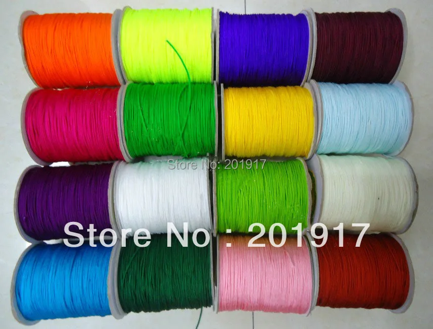 1mm Macrame Rope  Bracelet Braid Nylon Cords-1500m/5rolls Chinese Knot Beading cord-Jewelry Findings Accessories