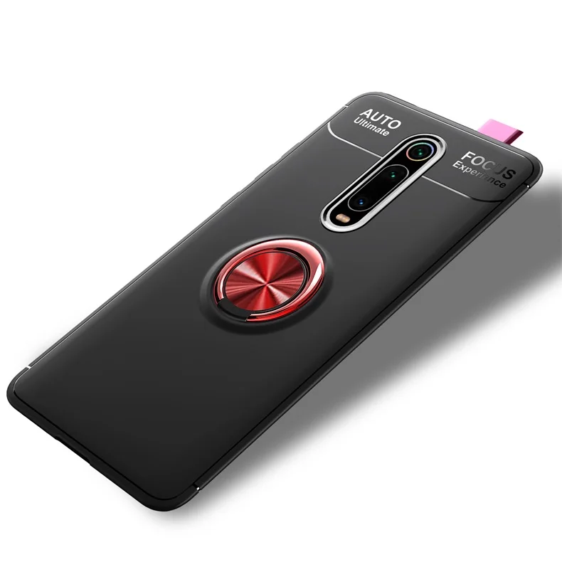 Black Red Xiao mi Red mi K20 Pro mi 9T чехол для телефона с кольцом на палец для Xiaomi mi 9t Pro Re mi k20 mi 9t тонкий мягкий чехол с подставкой - Цвет: Black Red