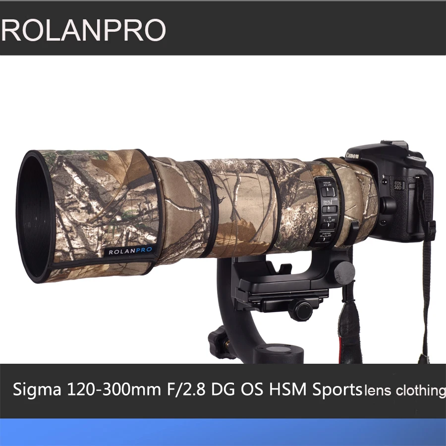 Линзы rolanpro камуфляжное пальто дождевик для Sigma 120 300 мм F/2 8 OS спортивный защитный