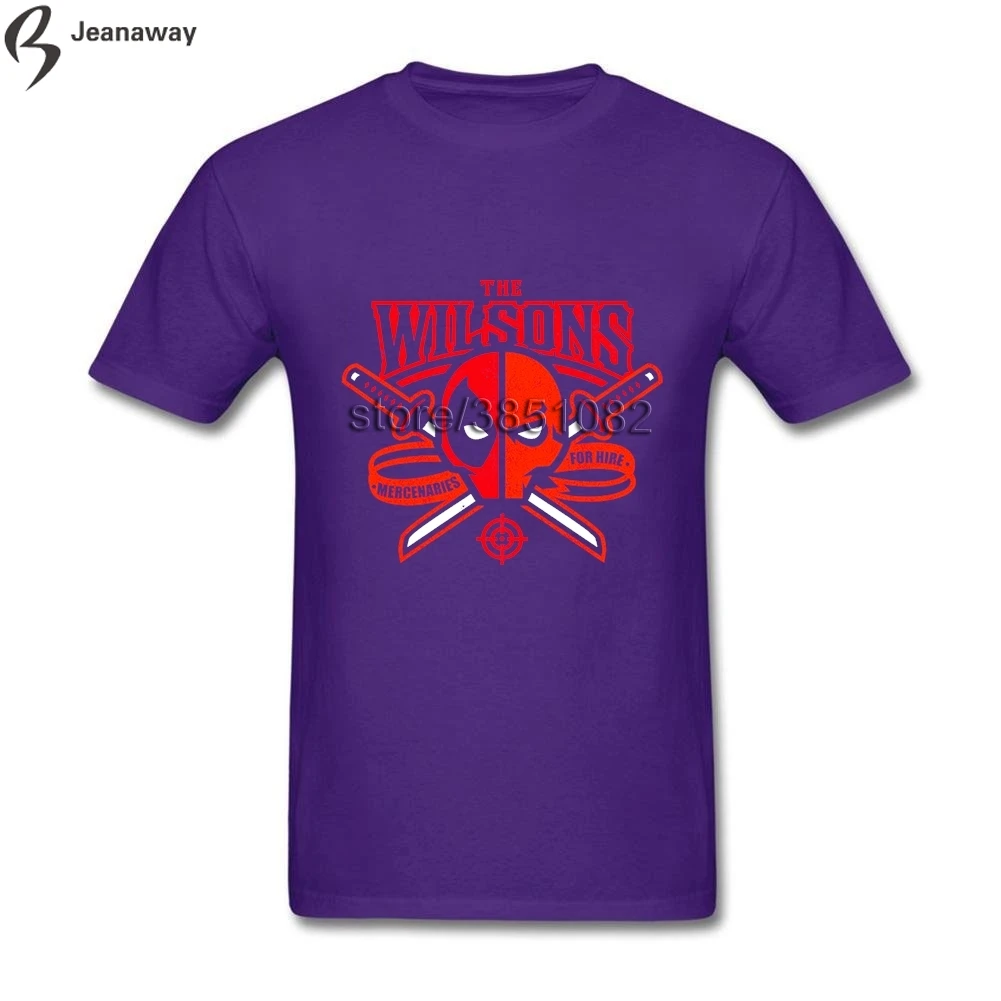 Hip Hop Men Boy for T-shirt The Wilsons Deadpool Short Sleeve 100% Cotton Crew Neck Tshirt | Мужская одежда