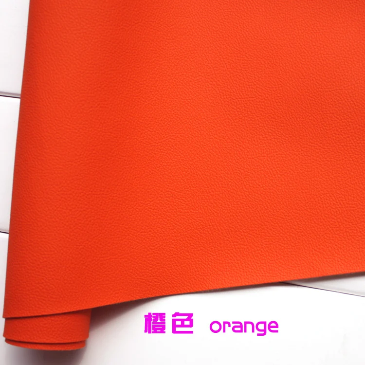 Оранжевый 1 мм Толстая кожа искусственная ткань салона автомобиля кожаные
