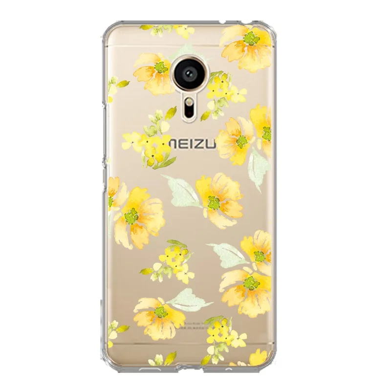 Мягкий прозрачный чехол из ТПУ для телефона meilan MX6 pro6 U20 U10 A5 M5 M5S E E2 с цветочным