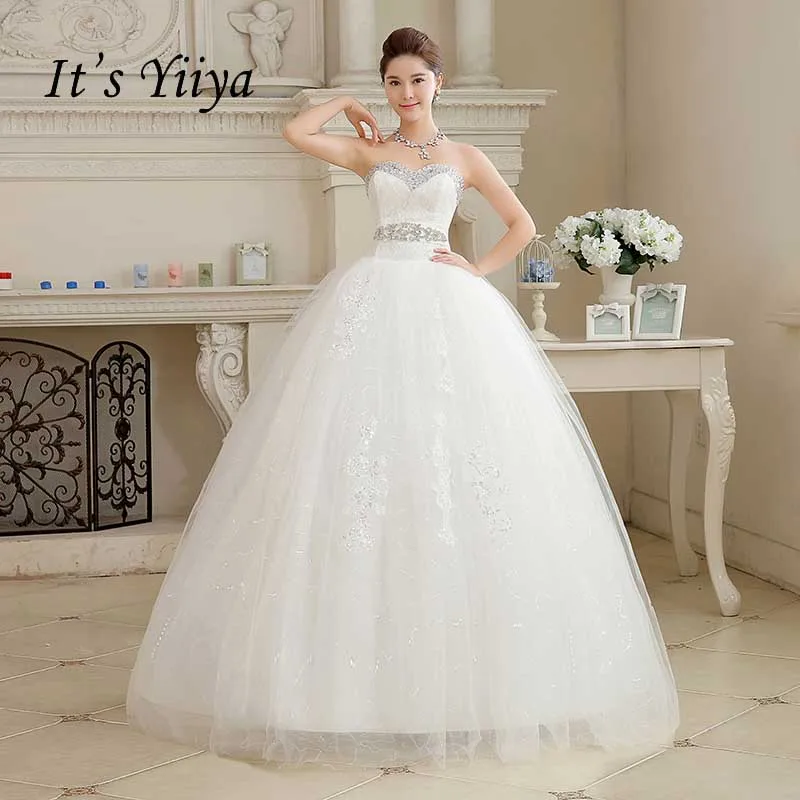 Женское свадебное платье без бретелек белое кружевное с пайетками размера плюс