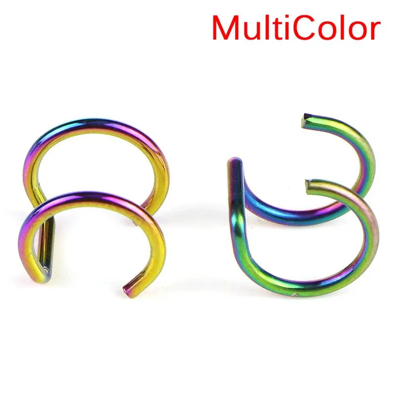 Серьги-клипсы унисекс клипсы в стиле панк-рок без пирсинга с U-образным вырезом