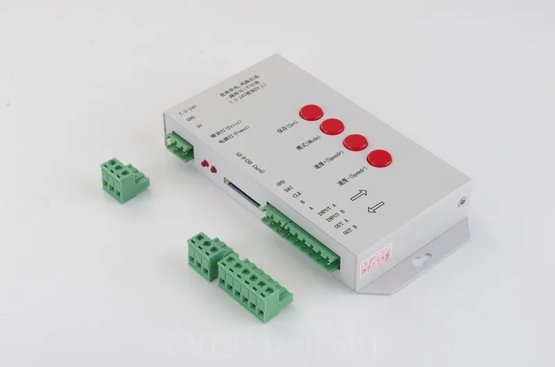 T1000S SD карты WS2801 WS2811 WS2812B LPD6803 светодиодный 2048 Пиксели контроллер DC5 ~ 24 В T-1000S RGB |