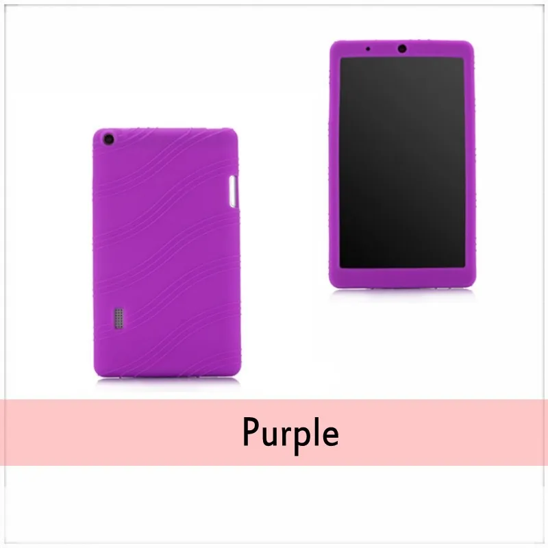 Purple Ультра тонкий мягкий Силиконовый ТПУ защитный чехол для huawei MediaPad T3 7,0 BG2-W09 7,0 дюймов планшет - Цвет: Purple