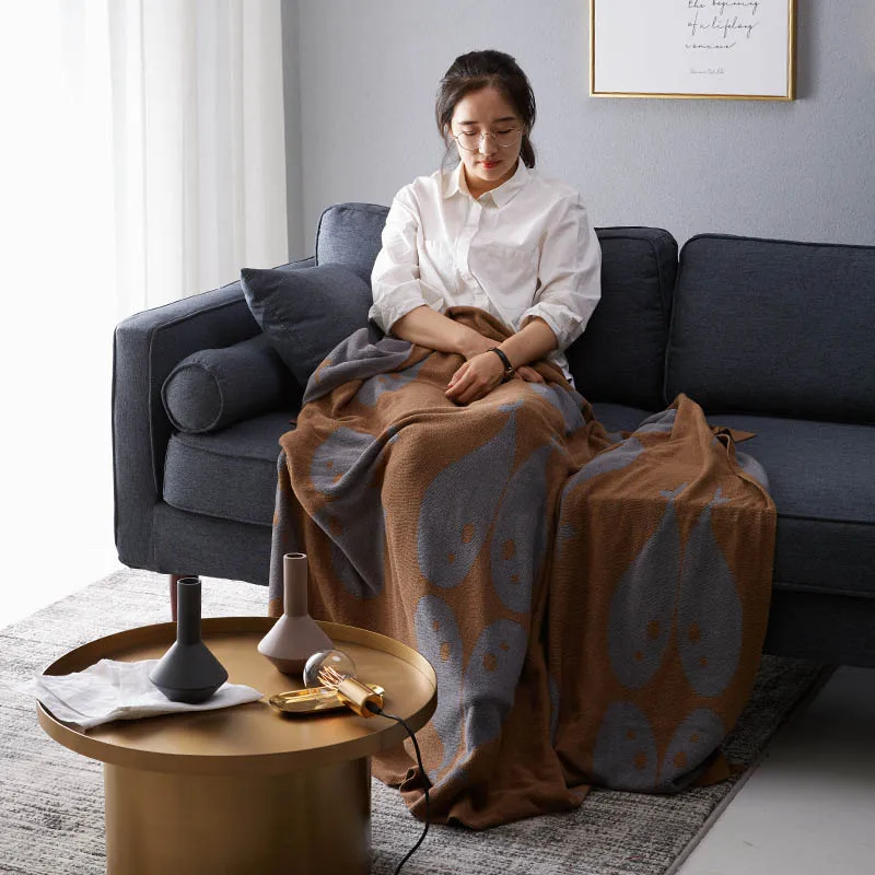 В стиле бохо декоративный диван-одеяло для гостиной чехол трикотажная нить плед