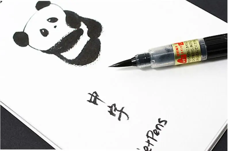 Мягкая портативная кисть для каллиграфии Pentel, большой Китайский Персонаж