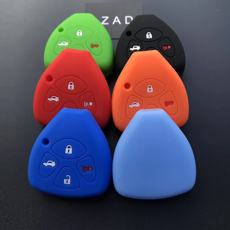 Силиконовый чехол для дистанционного ключа автомобиля ZAD 4 кнопки TOYOTA Corolla Hilux Vitz