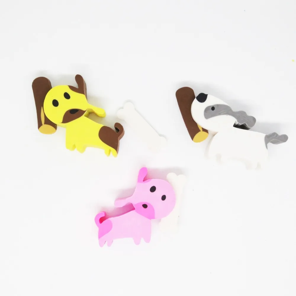 Новинка kawaii щенков лизание кости карандаш ластик для студентов коррекции