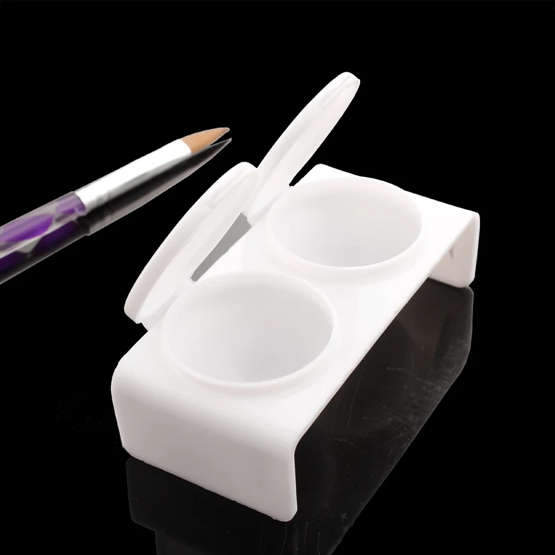 Two Port Double Cover Nail Products Dual Purpose Sealed Tools Wash Pen Box | Красота и здоровье