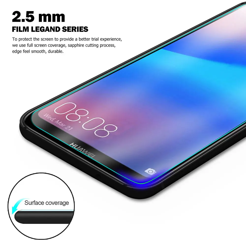 Ascromy 10 шт. Защитная пленка для экрана из закаленного стекла Huawei P20 Lite Mate 20 P Smart Y6 Prime