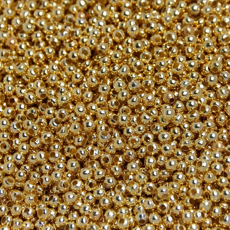

Gold Metal Beads Pick Size 2-10mm Smooth Round Balls Loose Spacer Beads For Jewelry Making Earring Necklace Bracelet Accessories