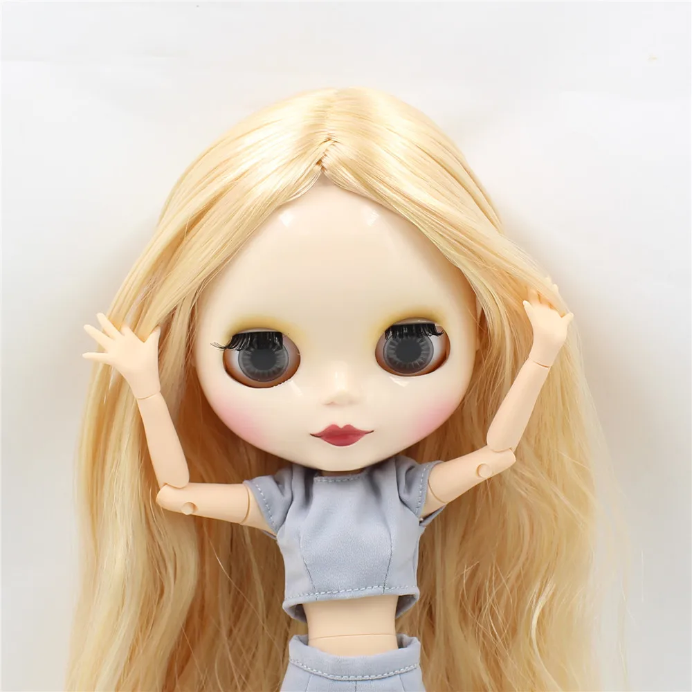 Ледяной фабрики Блит куклы BJD Neo блондинка MIX желтые волосы длинные прямые
