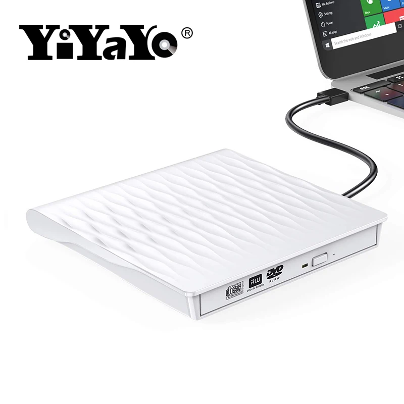 YiYaYo USB 3 0 DVD привод Оптический Внешний RW ГОРЕЛКА CD ROM плеер для ноутбука hp Компьютер