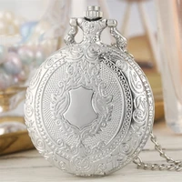 exquisite retro fashion pendant pocket watch with silver necklace chain free drop shipping