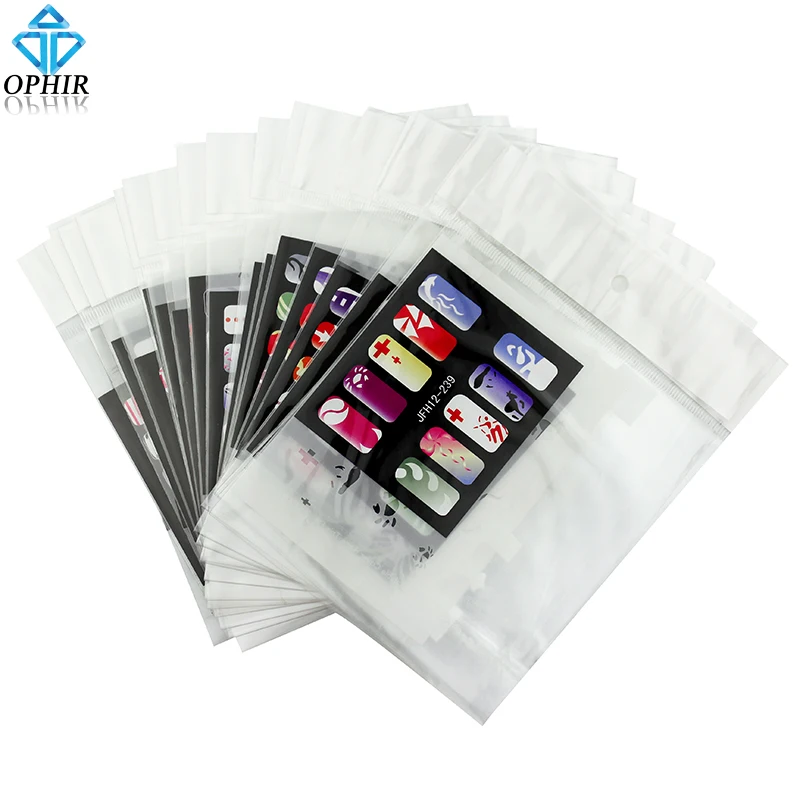 OPHIR Set12 200 дизайнов Аэрограф для дизайна ногтей трафареты 20 шаблонов набор кистей