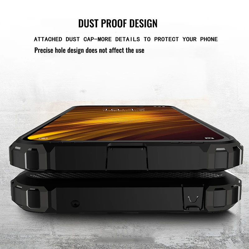 Luxury Rugged Cover For Xiaomi Pocophone F1 Poco Anti Knock Phone Case Hybrid Hard Tough Dual Layer Armor Shockproof |