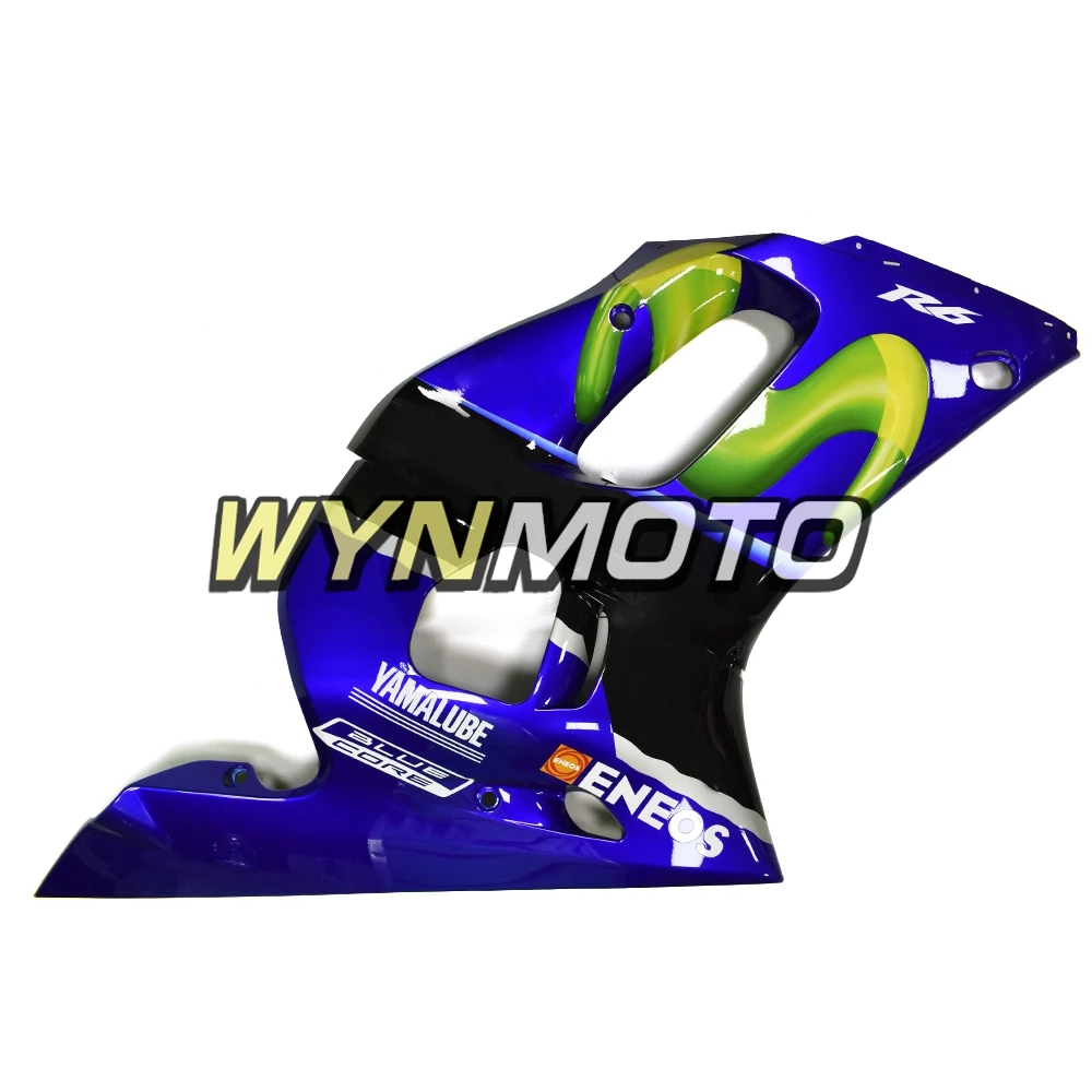 Полный комплект обтекателей для мотоцикла из абс пластика 98 02 YZF R6 Yamaha 600 1998 2002 99 00