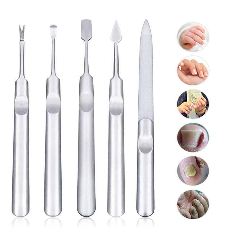 Learnever из нержавеющей стали для кутикулы Съемник двусторонний палец толчок сухой
