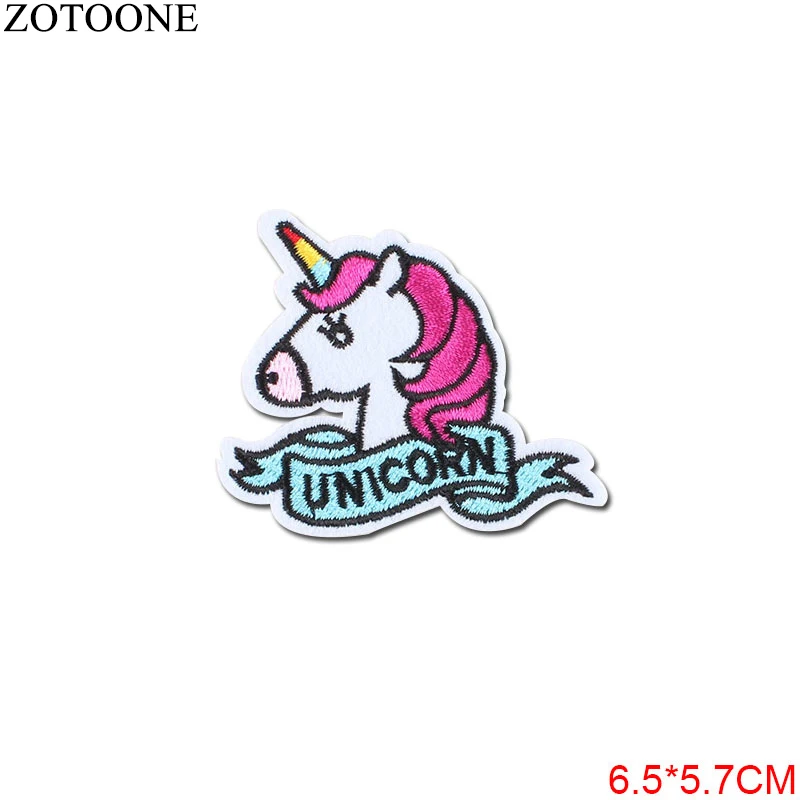 Нашивки ZOTOONE с утюгом единорог радуга кактус нашивки для одежды переводная