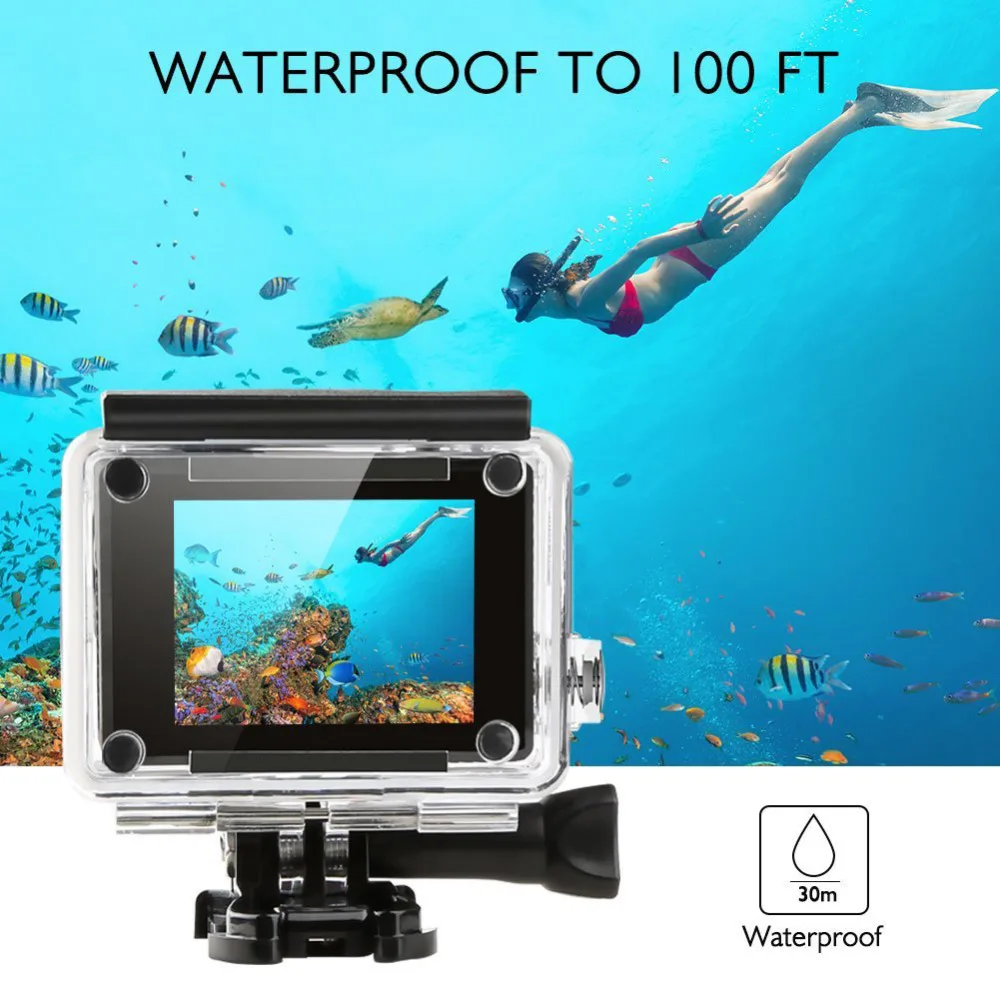 Eken H7s H7 черный EIS 4 K 30fps Сенсорный экран экшн Камера Ультра HD видео 16mp изображение WI