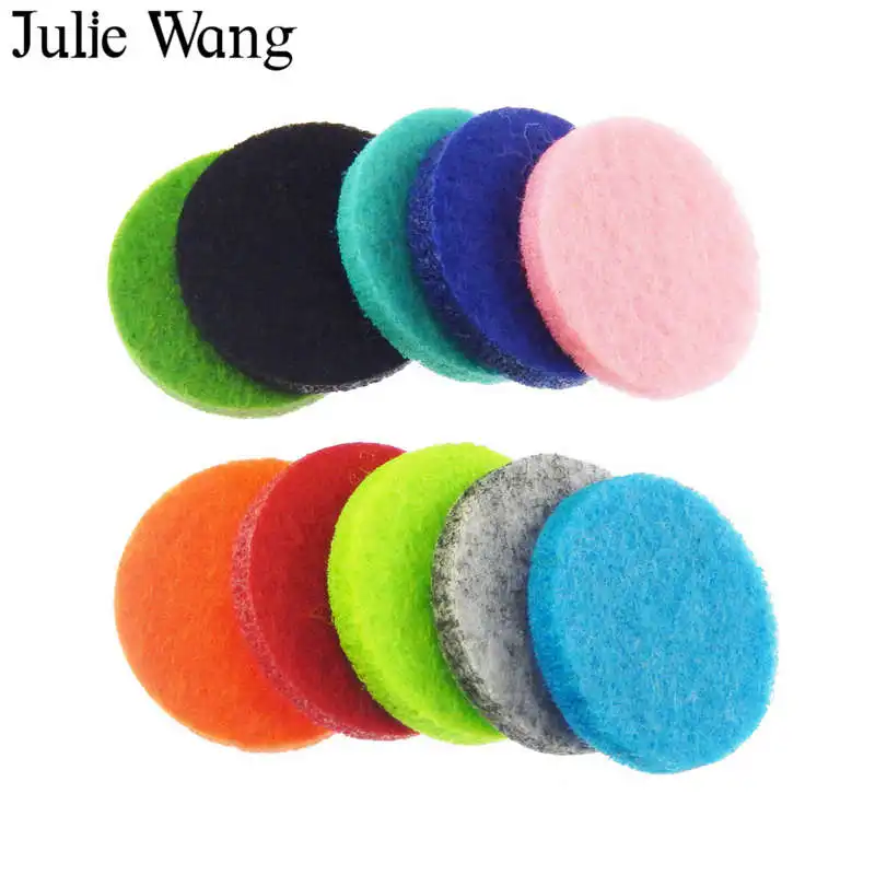 Julie Wang 20 шт. круглые квадратные войлочные прокладки для эфирного масла диффузор