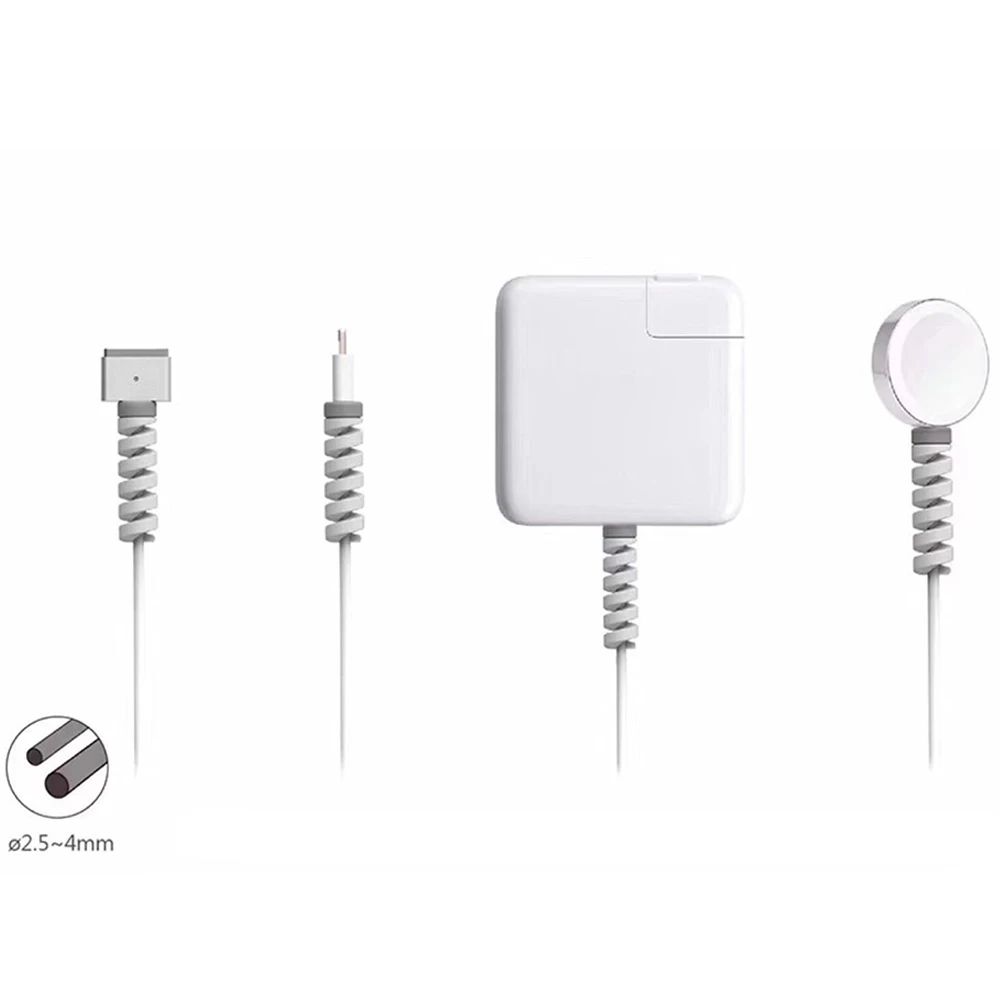 4 шт./лот гибкий протектор кабеля ТПУ Micro USB мыши для iphone все мобильные телефоны