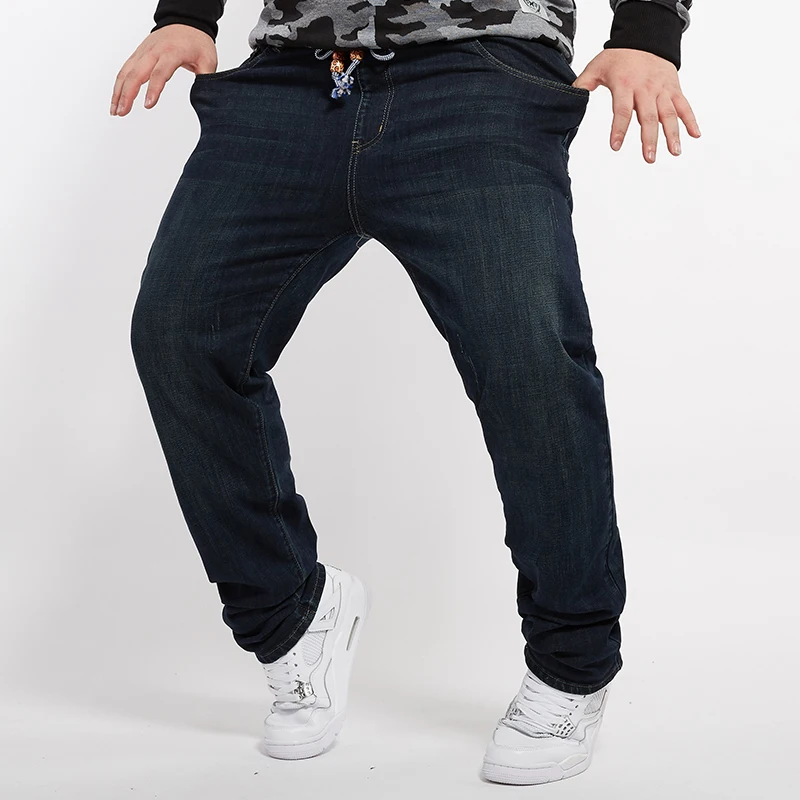 Джинсы мужские прямые хлопковые с эластичным поясом Классические повседневные