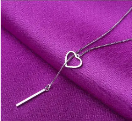 heart Ювелирные изделия из стерлингового серебра 925 пробы круглая полоса цепочка для мужчин в стиле хип-хоп& ожерелье s Серебряное колье ожерелье dz774 - Окраска металла: heart