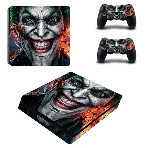 YPS4S-0521 DC Джокер и Бэтмен наклейка PS4 тонкий стикер кожи для sony playstation 4 консоли и 2 контроллеров PS4 тонкий стикер кожи - Цвет: YPS4S-0521
