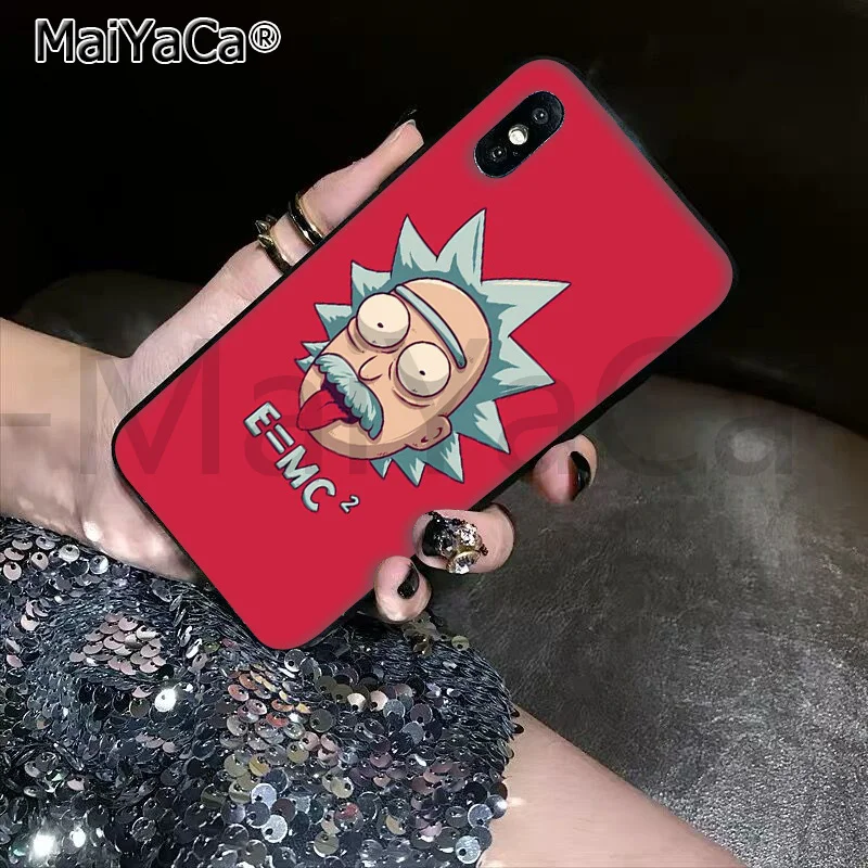 MaiYaCa Мягкий ТПУ силиконовый роскошный телефон мультфильм мариновка Рик и Морти для Apple iPhone11 pro 7 8 66S Plus X XS MAX 55S SE XR