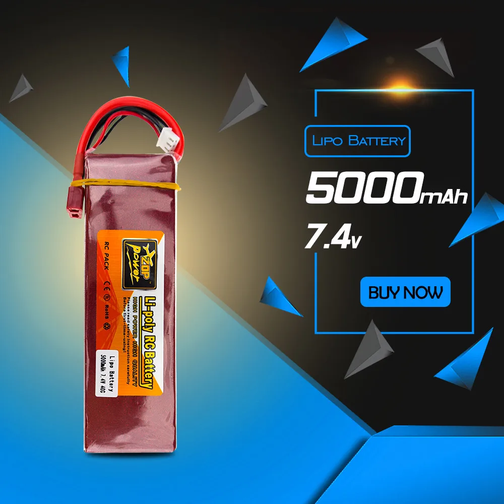 7 4 V Power 5000mAh 40C Lipo Battery ZOP T XT60 детали для пульта дистанционного управления &