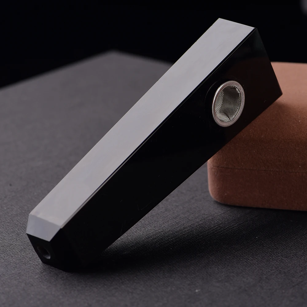 Хрустальная курительная трубка Runyangshi черное ситечко кварцевый камень 1 шт.