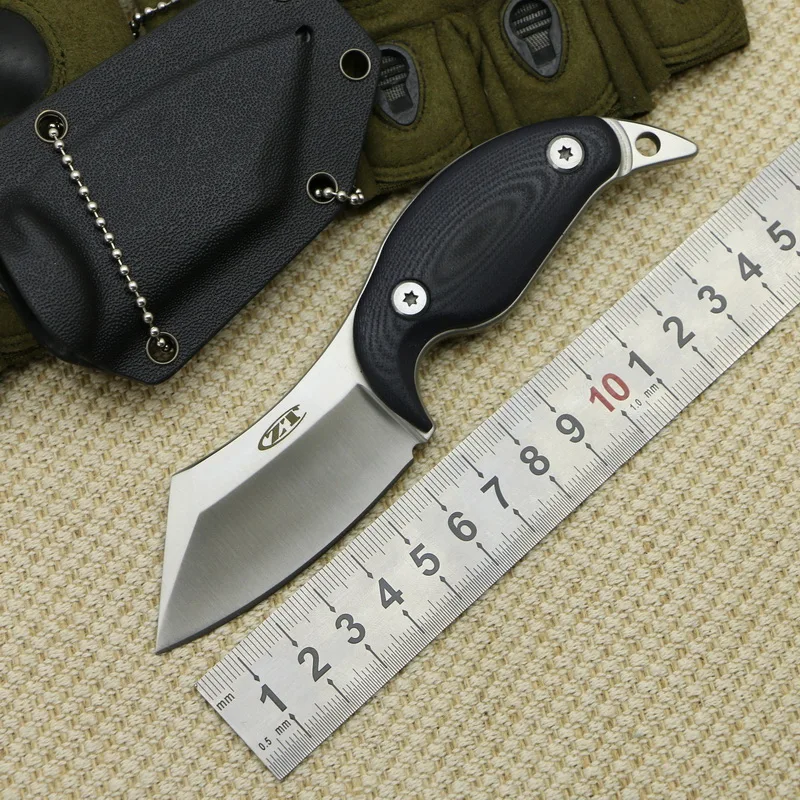 Фиксированный маленький нож D2 лезвие KYDEX Тактический Отдых на природе выживания
