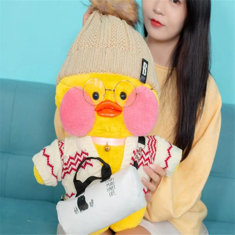 50 см Kawaii LaLafanfan кафе утка плюшевая игрушка милые животные мягкие куклы детские