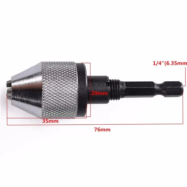 1/4 дюймовый БЕСКЛЮЧЕВОЙ преобразователь патрон для ударного драйвера 0 3 6 5 мм