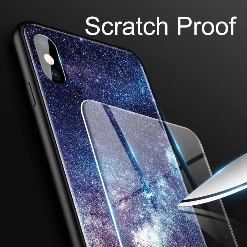 Встроенная крышка для Iphone Xr чехол мраморный Женский Для закаленное стекло 7 8 X Xs Max