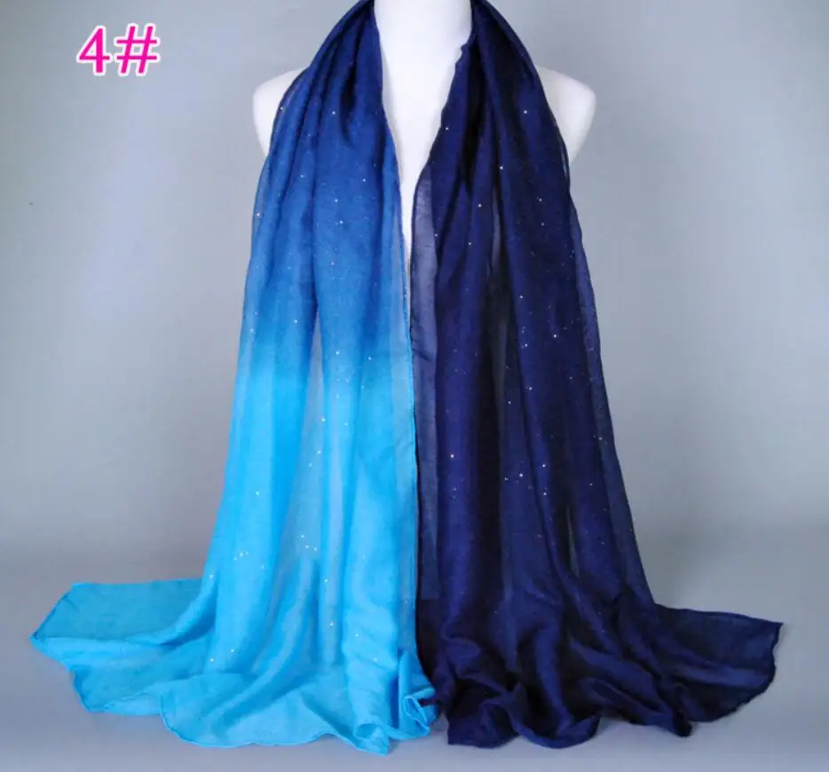 Высокая Мода 2017 хлопковый Блестящий хиджаб простой шарф мусульманский